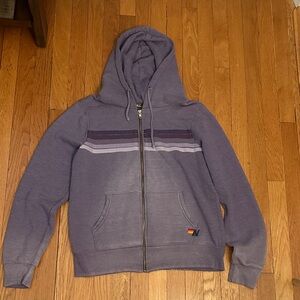 Aviator Nation Purple Zip-Up Hoodie